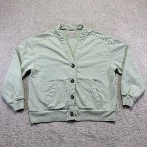 Everlane Cardigan Sweater Womens Medium Button Front Pockets Organic Cotton